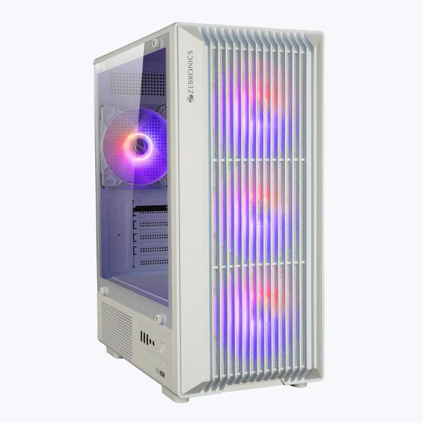 ZEBRONICS Zeb Icer mATX Cabinet (White)
