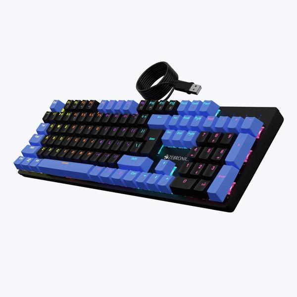 Zebronics Zeb-Nitro Plus Full Size Mechanical Keyboard (Black Blue)