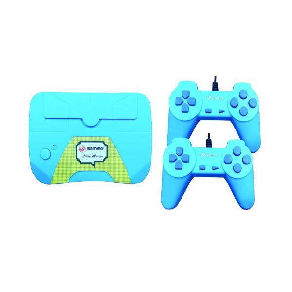 Sameo Little Master 8 Bit Gaming Console for TV | 2 USB Joysticks | Exciting 999999 in 1 Built-in Games | Ideal for Adults, Kids, Boys, Girls | 6 Months Warranty – (Blue)