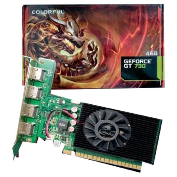 Colorful GT 730 4gb with 4 HDMI DDR 5 Graphics Card