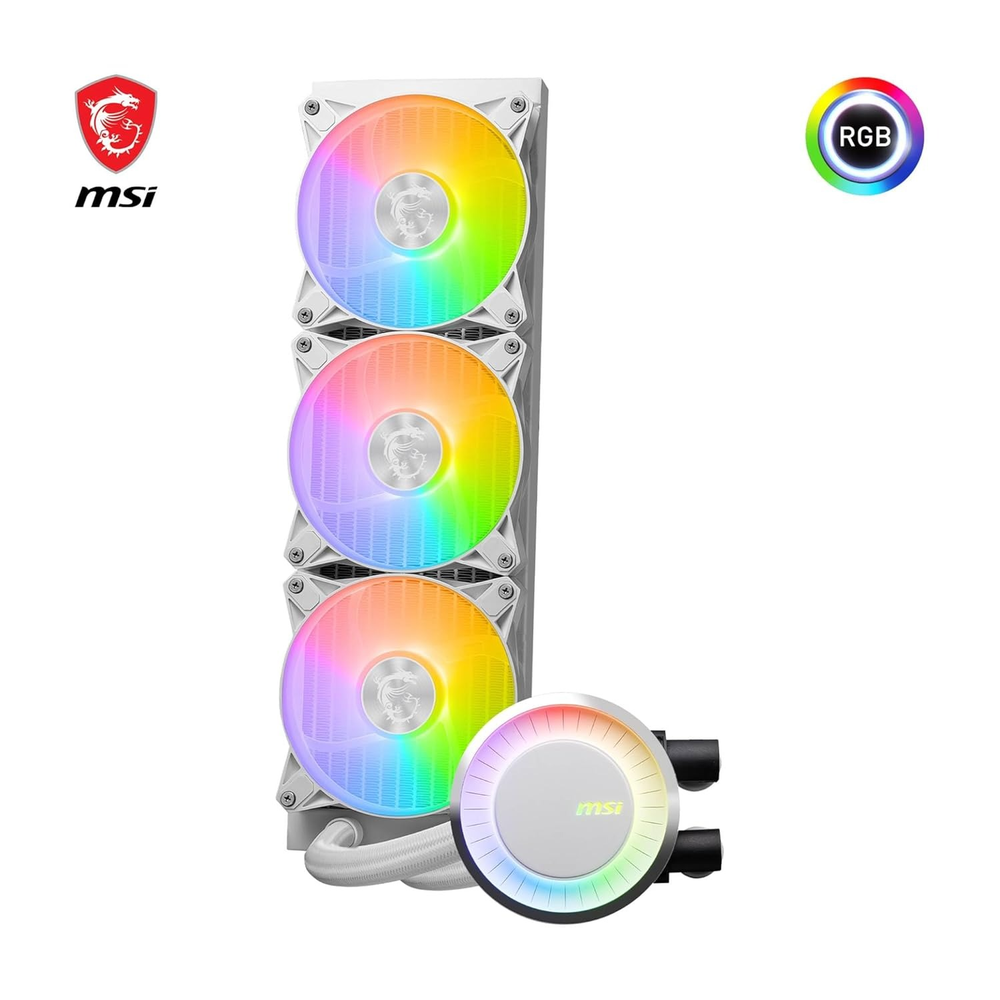 MSI MAG CORELIQUID E360 WHITE ARGB AIO Liquid CPU Cooler
