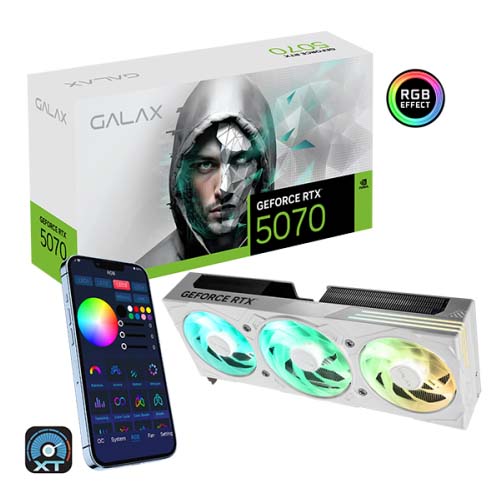 GALAX GeForce RTX 5070 EX Gamer 1-Click OC White Graphic Card 57NON7MDBVXW