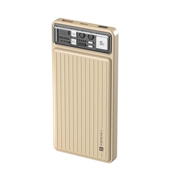 Portronics Luxcell 10K 10000 mAh Designer Power Bank (Ivory White)