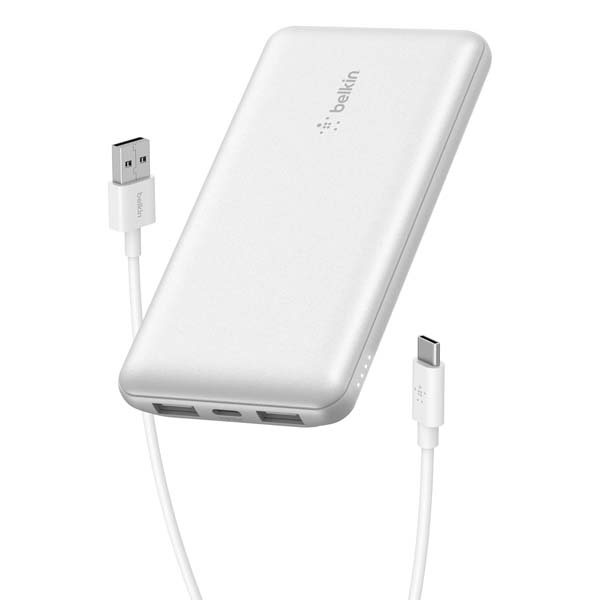 Belkin BoostCharge 10000mAH Lightweight Slimmest Power Bank (White)