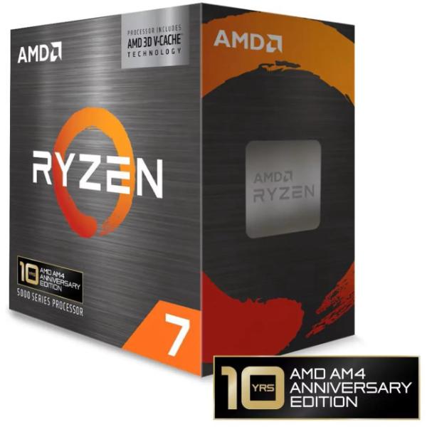 AMD Ryzen 7 5800X3D AM4 Desktop Processor (4.5 GHz / 8 Cores / 16 Threads) 10th Anniversary Edition