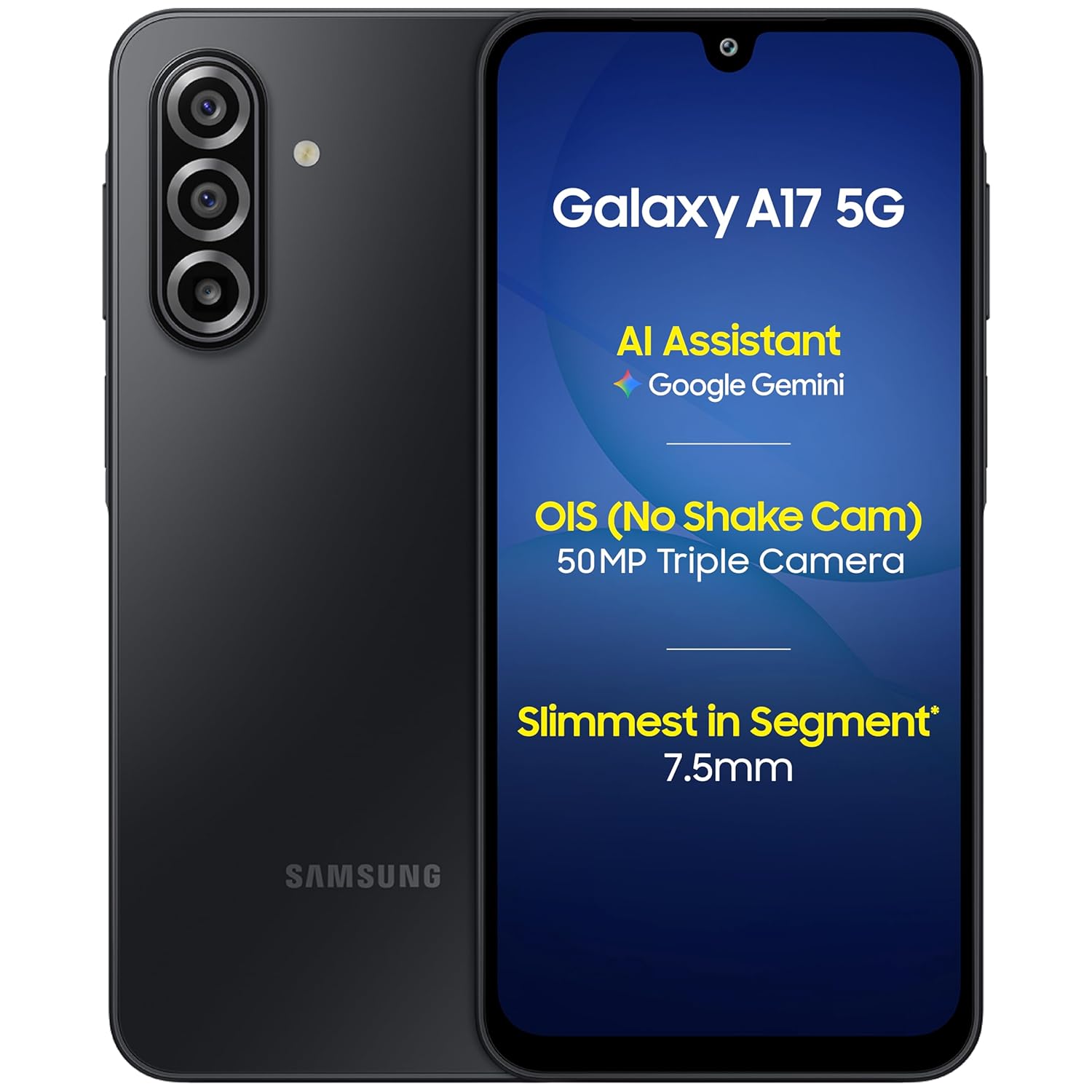 Samsung Galaxy A17 5G Without Adapter (Black, 128 GB) (6 GB RAM)
