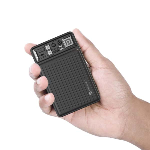 Portronics Luxcell Mini 10K Advanced 10000 mAh Nano Power Bank (Black)