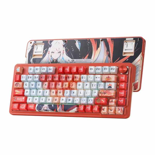 Redragon K673 PRO SE 75% 81 Keys Wireless Gasket RGB Gaming Keyboard (Flaming Red)