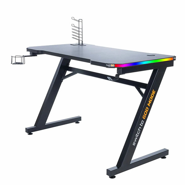 Cosmic Byte CB-GD-01 Warzone Computer Desk With RGB And Remote Control Black