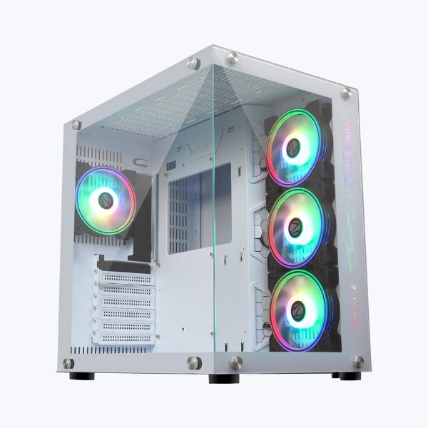 ZEBRONICS Hermes ATX Premium Gaming Chassis (White)