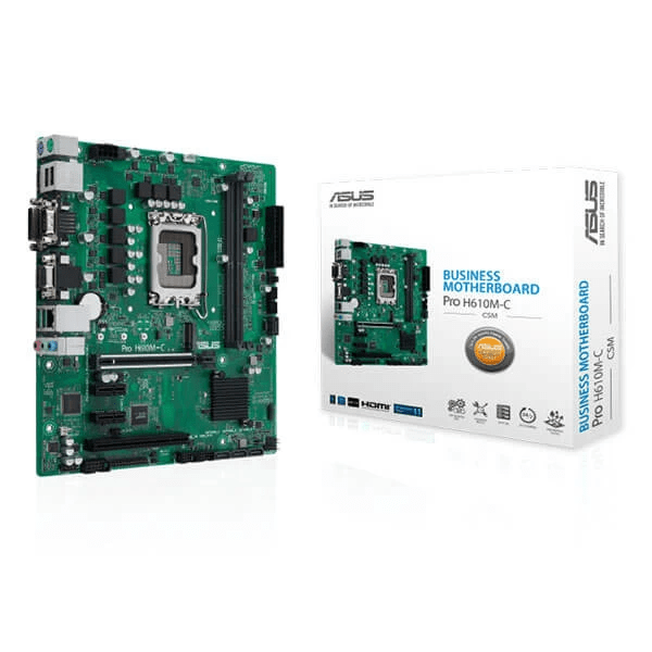 Asus Pro H610M-C-CSM Intel Motherboard Supports Intel 12th, 13th & 14th Gen Processors
