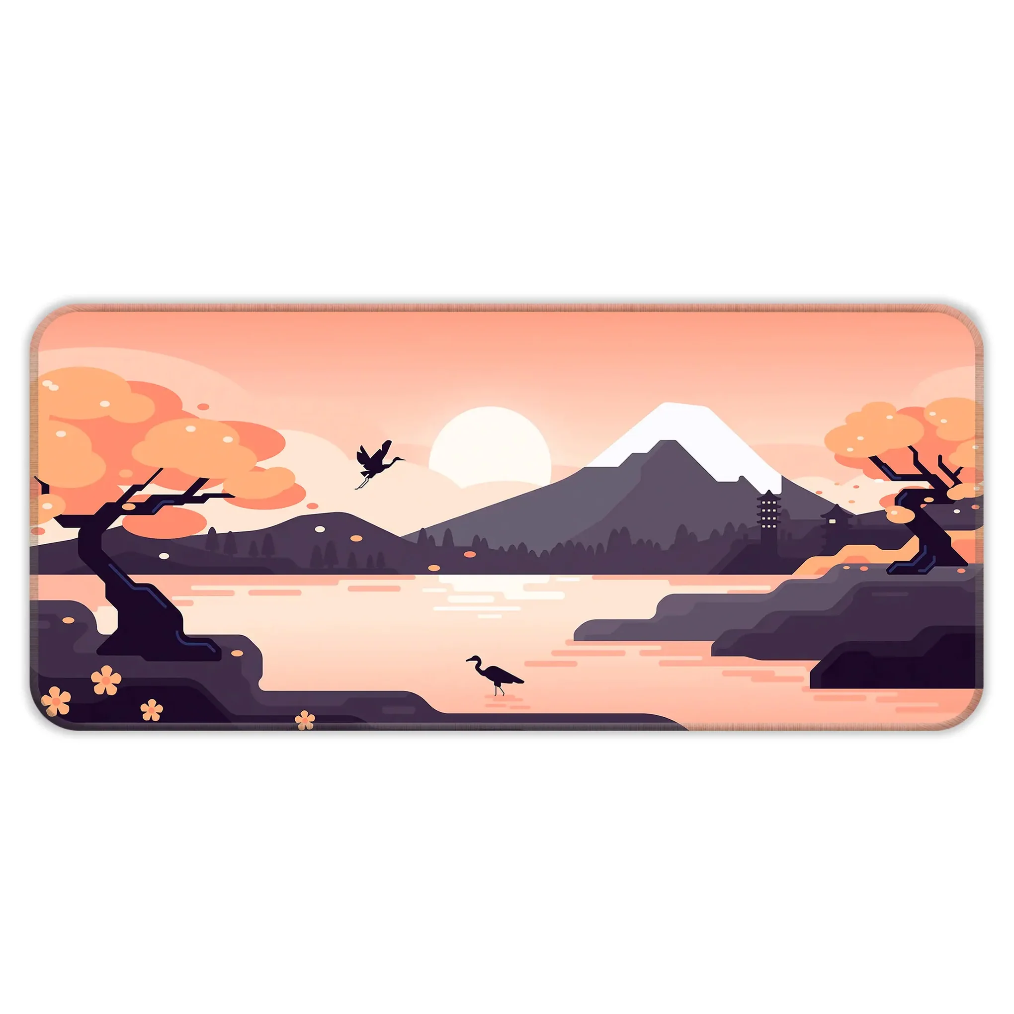 Mountains Art – Orange – E-XL Mousepad