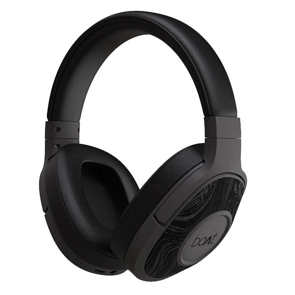 boAt Rockerz 550 Bluetooth Wireless Over Ear Headphones with Mic Upto 20 Hours Playback, 50MM Drivers, Soft Padded Ear Cushions and Physical Noise Isolation (Black)