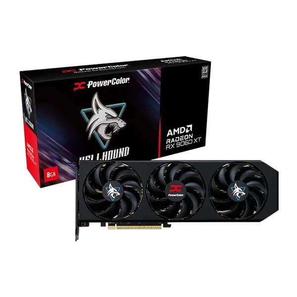 PowerColor Hellhound AMD Radeon RX 9060 XT 8GB GDDR6 Graphics Card