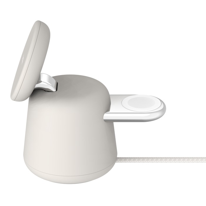 Belkin 2-in-1 MagSafe Wireless Charging Dock (for iPhone, Apple Watch, AirPods Pro and AirPods with Wireless Charging Case) – Sand