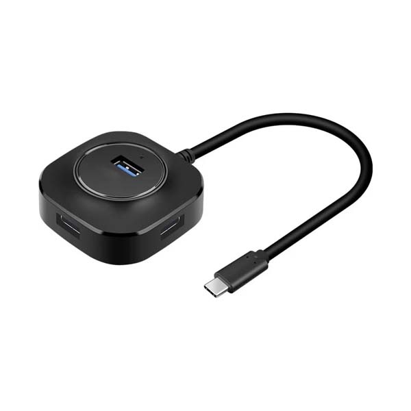 HAMMOK Jack USB 2.0 4 Port High Speed Hub (Black)