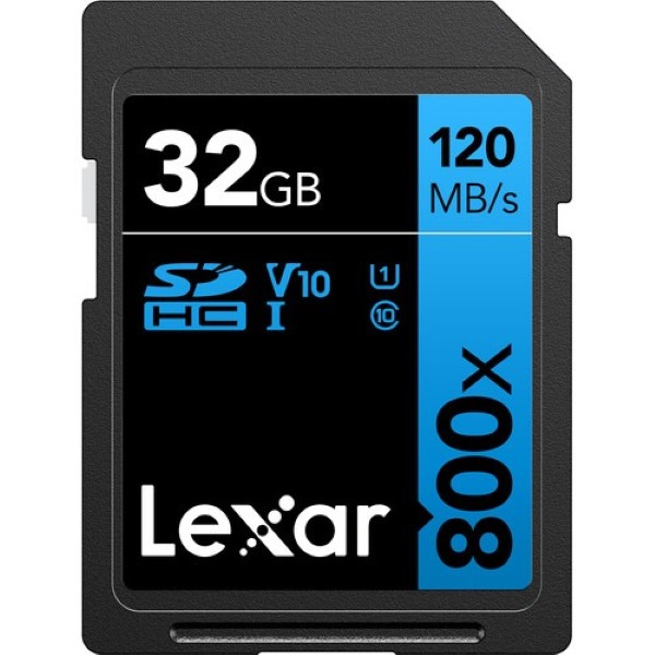 Lexar Professional 800X SDHC Uhs-I U3 V30, 32Gb Memory Card