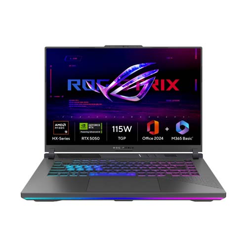 ASUS ROG Strix G16 16 Inch AMD Ryzen 9 8940HX TX5050 8GB 16GB DDR5 RAM 1TB SSD Gaming Laptop G614PH-RV033WS