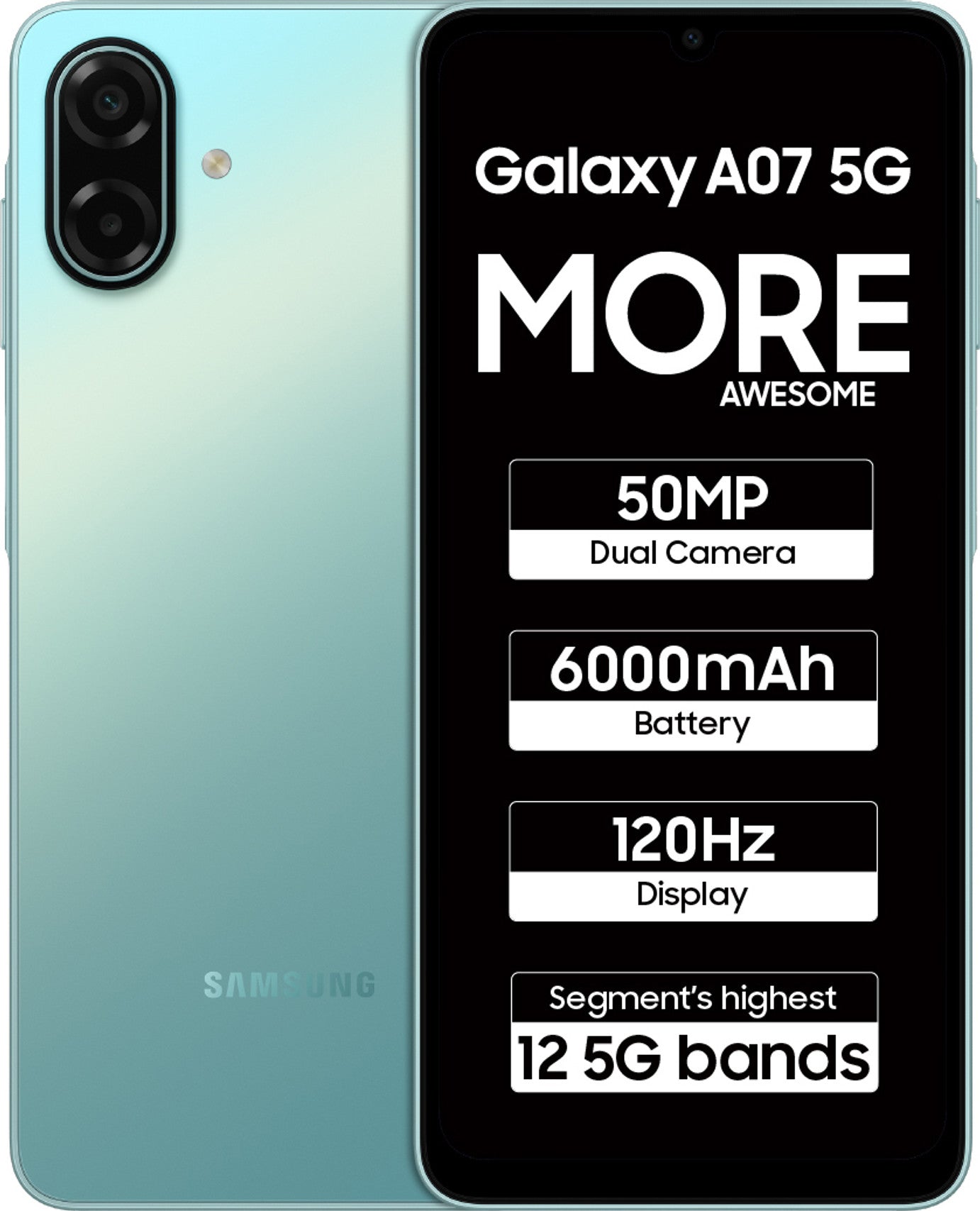 Samsung Galaxy A07 5G (Light Green, 128 GB) (6 GB RAM)