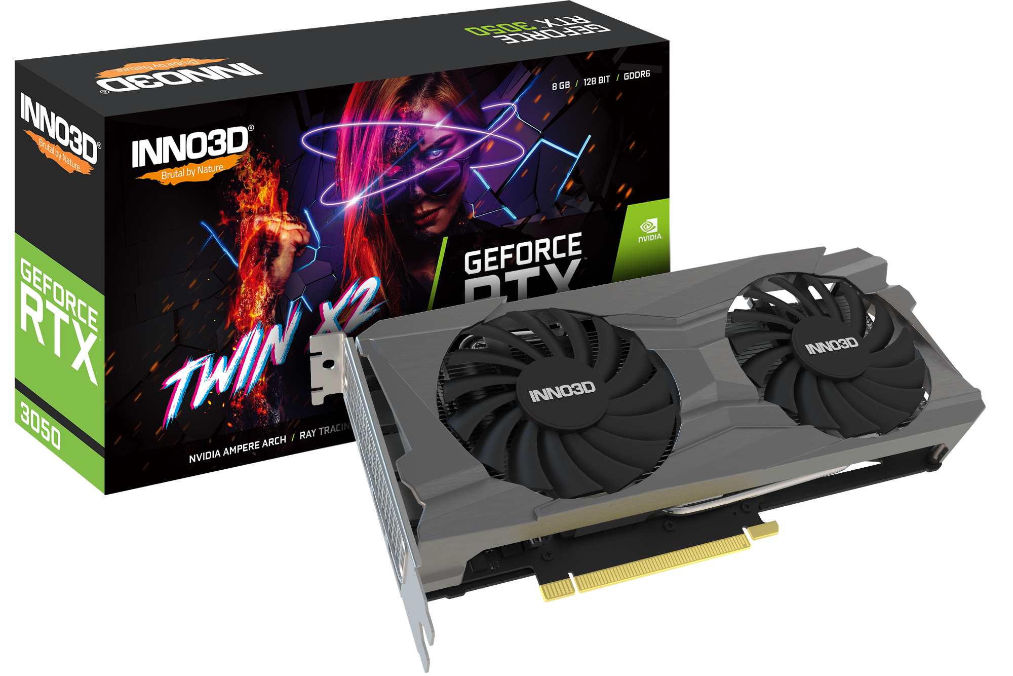 INNO3D GEFORCE RTX 3050 8GB TWIN X2 GRAPHIC CARD