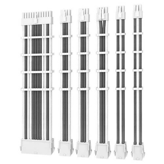Antec Sleeved Extension Cable Kit – Grey-White (PSUSCW30-204-G-W)