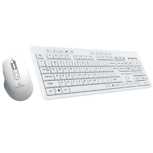 HAMMOK Majestic Wireless Keyboard Mouse Combo (White)