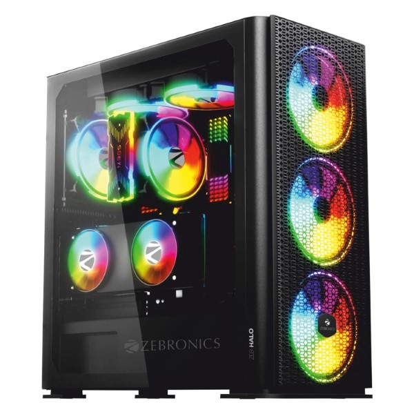 ZEBRONICS Halo Mid-Tower Premium Gaming Cabinet
