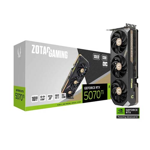 Zotac RTX 5070 Ti Solid Core OC 16GB GDDR7 Graphics Card ZT-B50710J2-10P