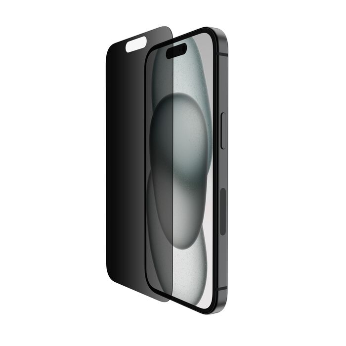 Belkin Privacy Tempered Glass Full Screen Protector Guard for iPhone 15 Pro