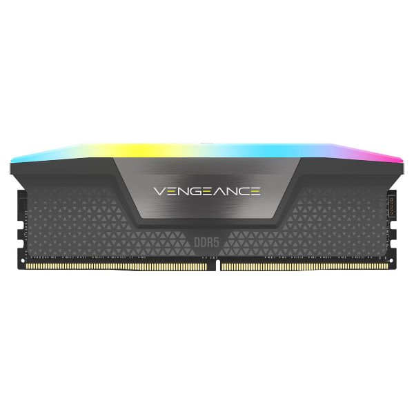 CORSAIR VENGEANCE RGB DDR5 RAM 16GB 5200MHz AMD EXPO Intel XMP 3.0 – Grey