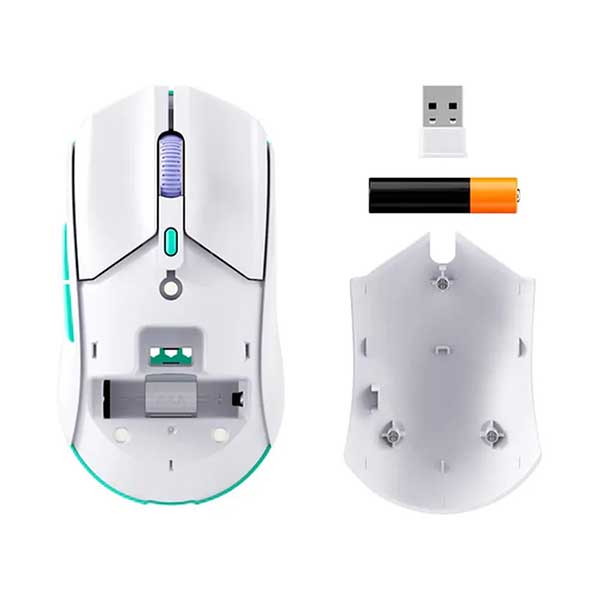 HYPERX Pulsefire Haste 2 Core Wireless Ambidextrous Gaming Mouse (8R2E7AA) (3200 DPI / 6 Macro Buttons) (White)