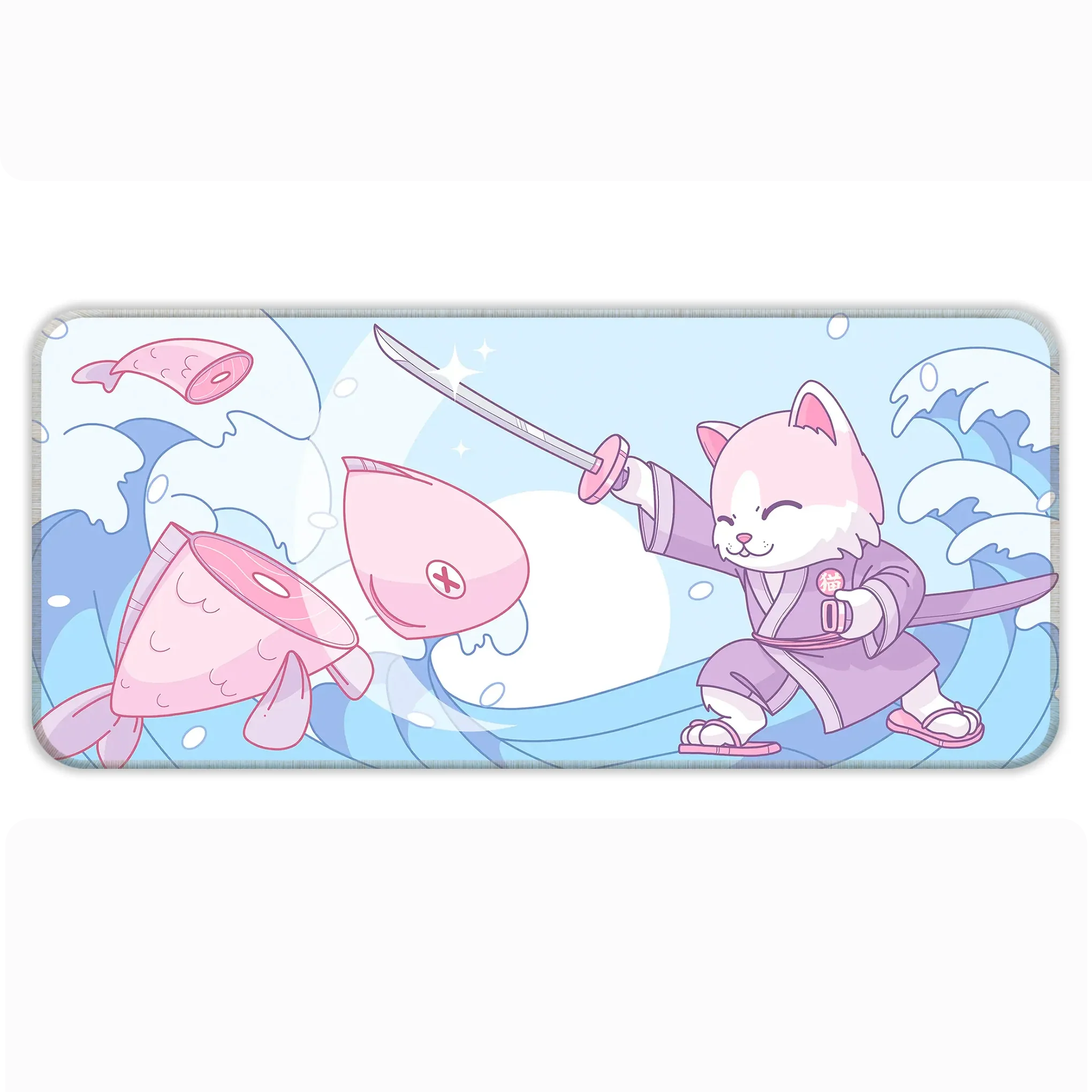 Japanese Cat – Blue – E-XL Mousepad