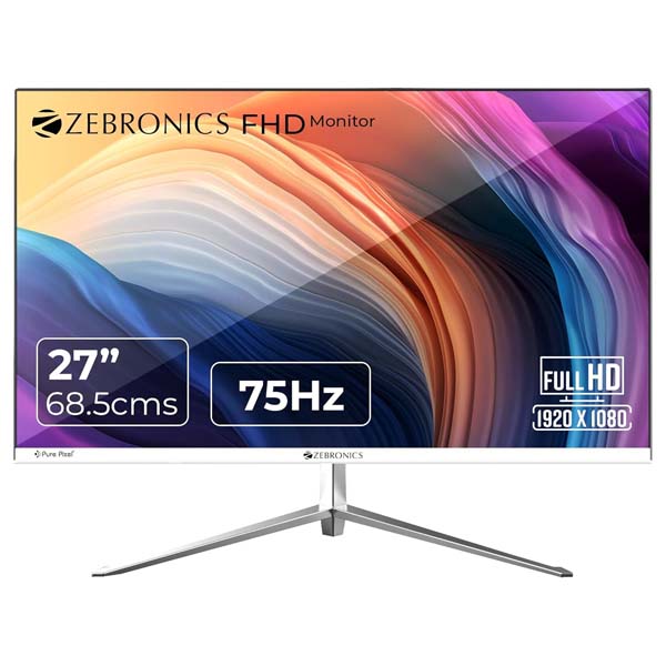 ZEBRONICS Zeb EA127 27″(68.5 cm) Slim FHD 1920×1080 LED Monitor