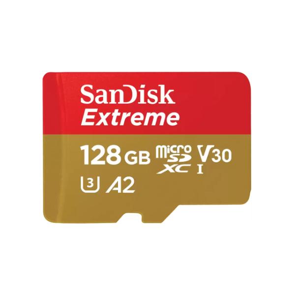 SanDisk Extreme microSDXC UHS-I CARD – 128GB