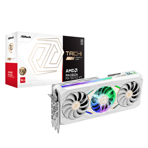 Asrock AMD Radeon RX 9070 XT Taichi White 16GB OC Graphic Card RX9070XT TCW 16GO