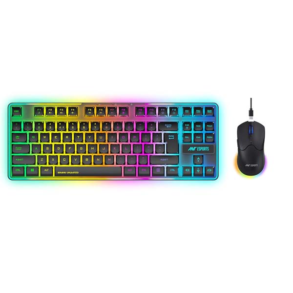 Ant Esports KM730 Pro Gaming Wireless TKL Keyboard Mouse Combo (Black)