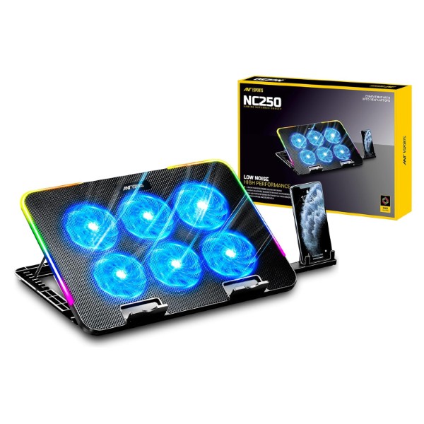 Ant Esports NC250 RGB Laptop Cooling Pad Black