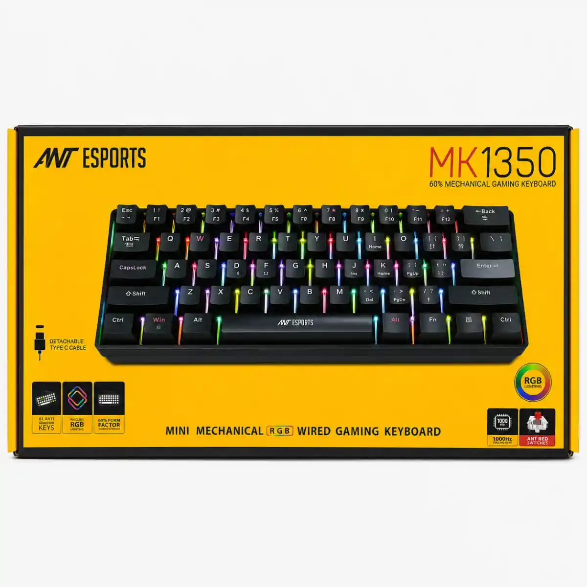 Ant Esports MK1350 v2 Mini Mechanical Gaming Keyboard