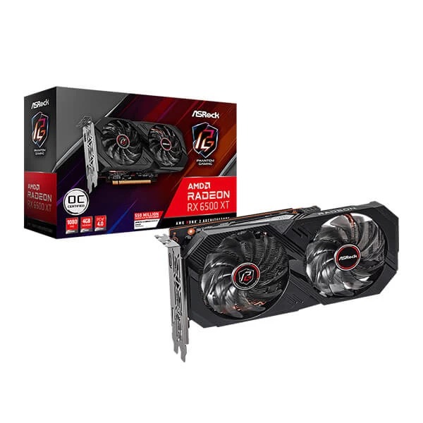 ASRock RX 6500 XT Phantom Gaming D OC 4GB Graphics Card