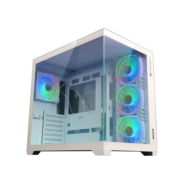 ZEBRONICS Argo 10 Dual Chamber Gaming Cabinet – White