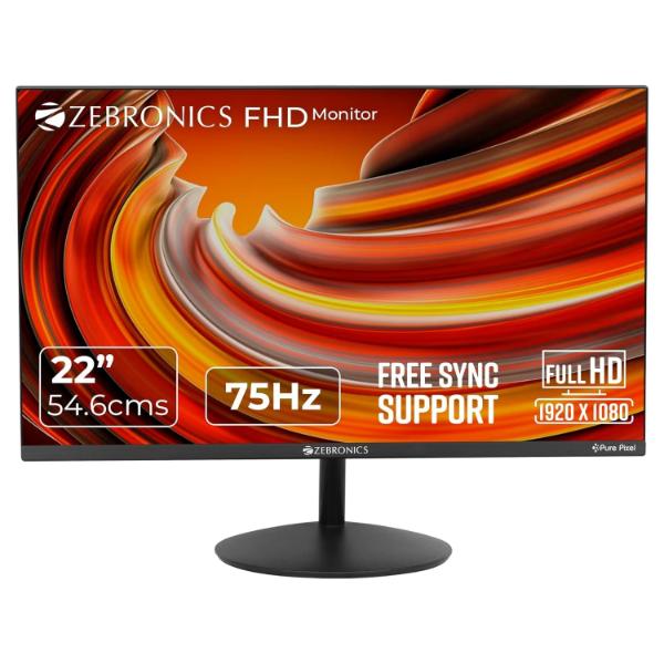 ZEBRONICS ZEB S 22A 22 inch 75Hz Monitor with FHD 1080p