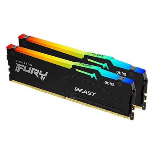 Kingston Fury Beast RGB 32GB (2x16GB) 6000MHz DDR5 CL30 Desktop RAM Black