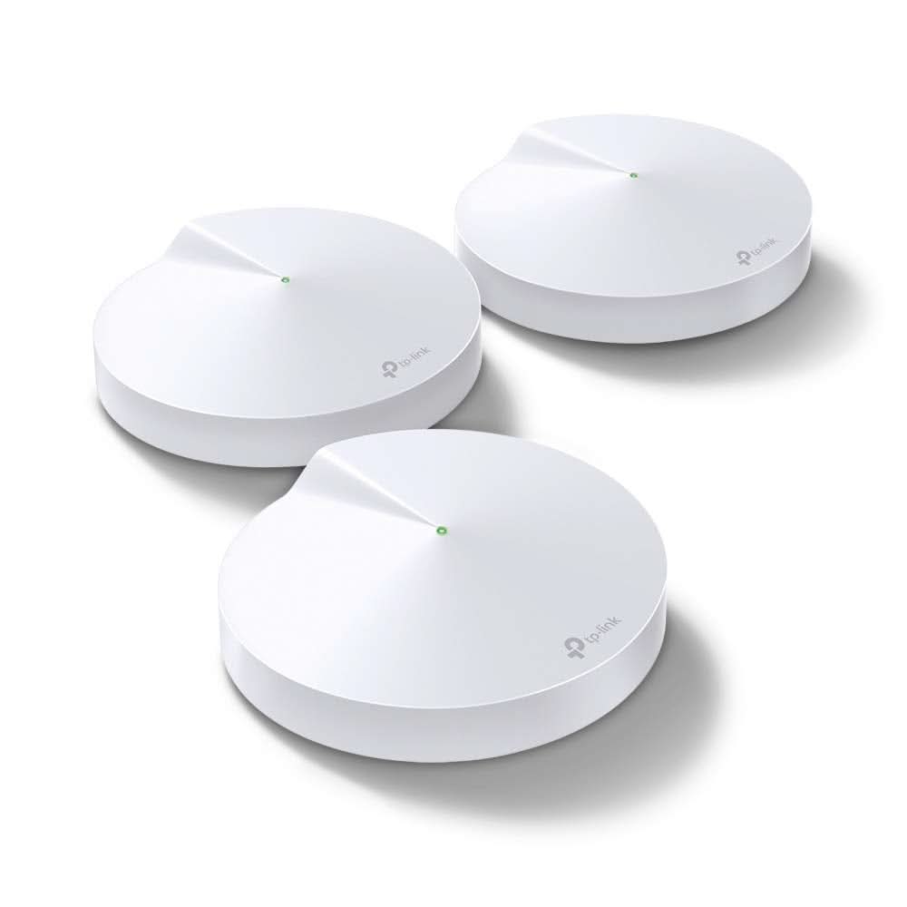 TP-LINK AC1300 DECO WHOLE HOME MESH WIFI SYSTEM UP TO 5,500 SQ. FT. COVERAGE AND 100+ DEVICES, 1267 MBPS, DUAL BAND WIRELESS ROUTER/WIFI EXTENDER REPLACEMENT, SUPPORT PARENTAL CONTROLS/ANITIVIRUS(DECO M5)
