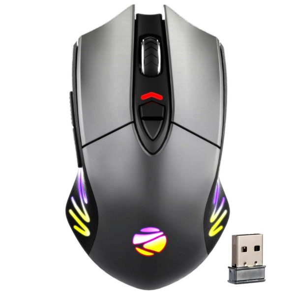ZEBRONICS REAPER PRO RGB LED Wireless + Wired Gaming mouse, 10000 DPI, 1000Hz Polling rate, Macros, Built-in Rechargeable battery, Windows software customization, Ultra long backup time & Lightweight
