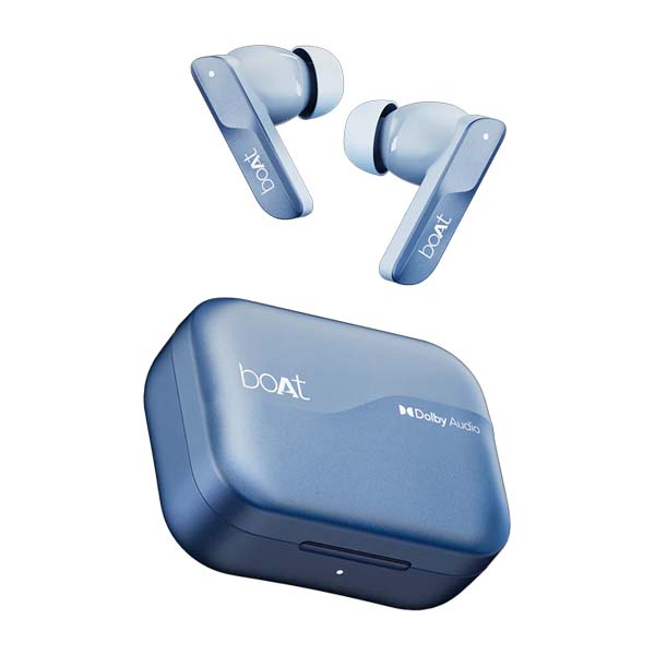 Boat Airdopes 800, Dolby Audio, Adaptive EQ by Mimi TWS Ear Buds Wireless Earphones with mic (Interstellar Blue)