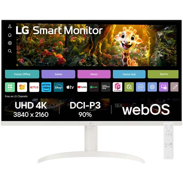LG 32SR75U 32″ 4K UHD (3840 x 2160) Smart Monitor with Steaming TV (White)