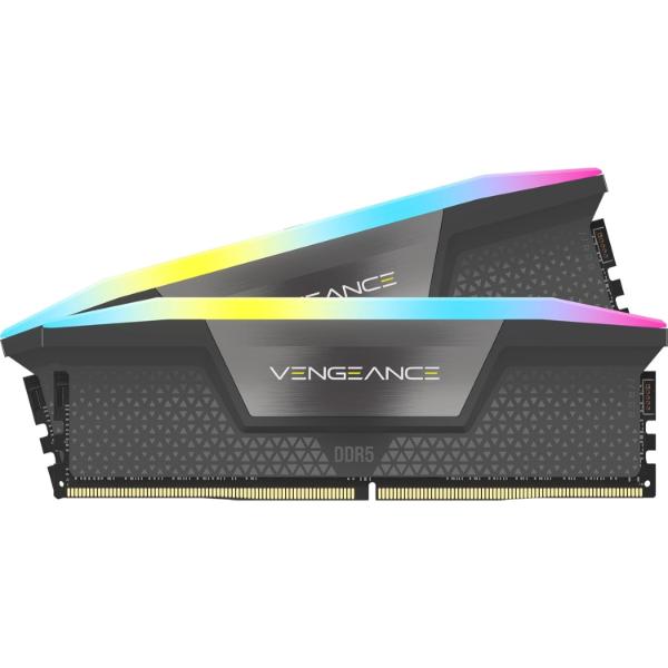 CORSAIR Vengeance RGB DDR5 RAM 64GB (2x32GB) 6000MHz CL30 RAM – Grey