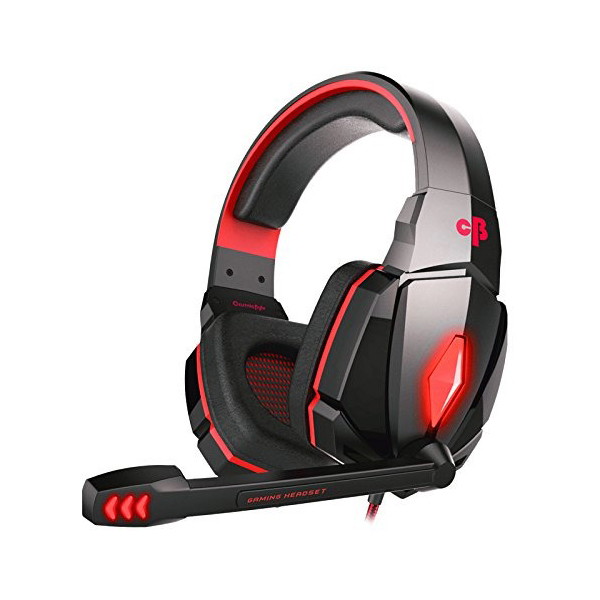 Cosmic Byte Over the Ear Headsets with Mic and LED – G4000 Edition – Red