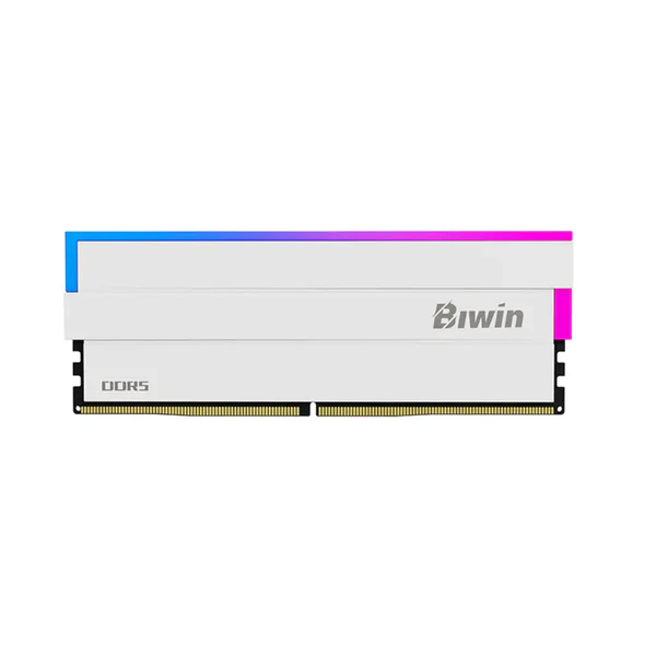 Biwin Opal DW100 48GB (24GBx2) 6000MHz CL28 DDR5 RGB RAM White