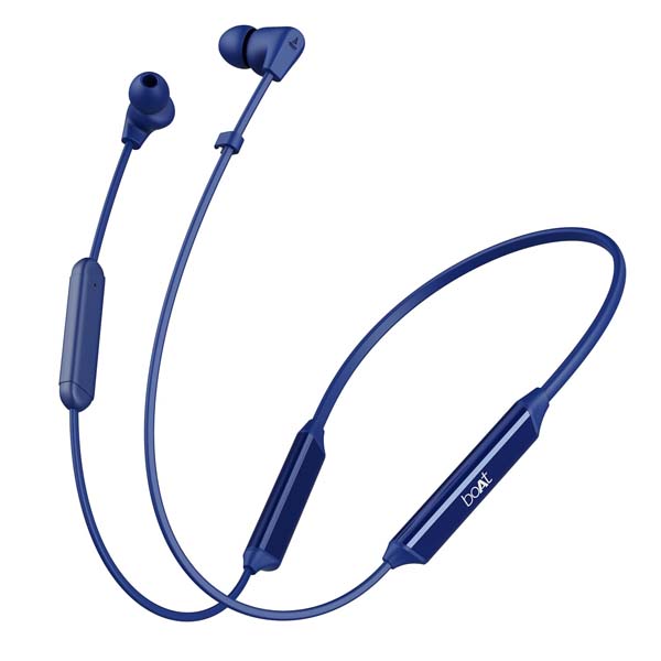 Boat Rockerz Trinity in Ear Earphones with 150H Playtime, Crystal Bionic Sound Powered by HiFi, Signature Sound, Beast™ Mode, ENx™ Tech, ASAP™ Charge, IPX5, Dual Pairing (Just Blue)